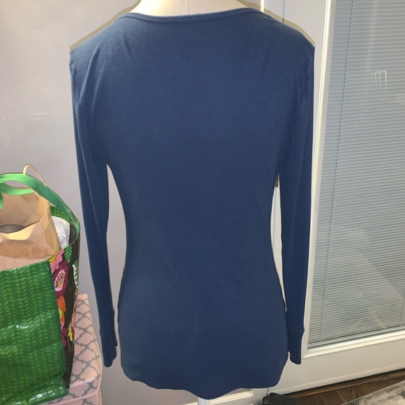 Felina long sleeve ribbed navy blue top - Picture 5 of 7